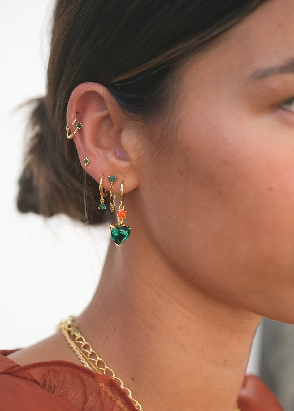 Pendientes Mini Windrose Green - Imagen 3