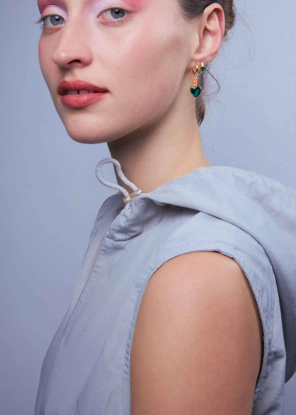 Piercing Green Brillo Hoop - Imagen 4