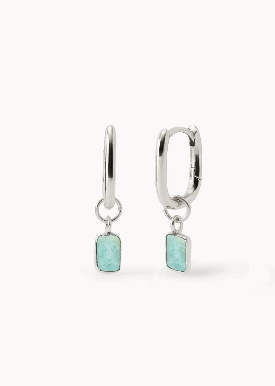Pendientes Amazonita Flash Hoop