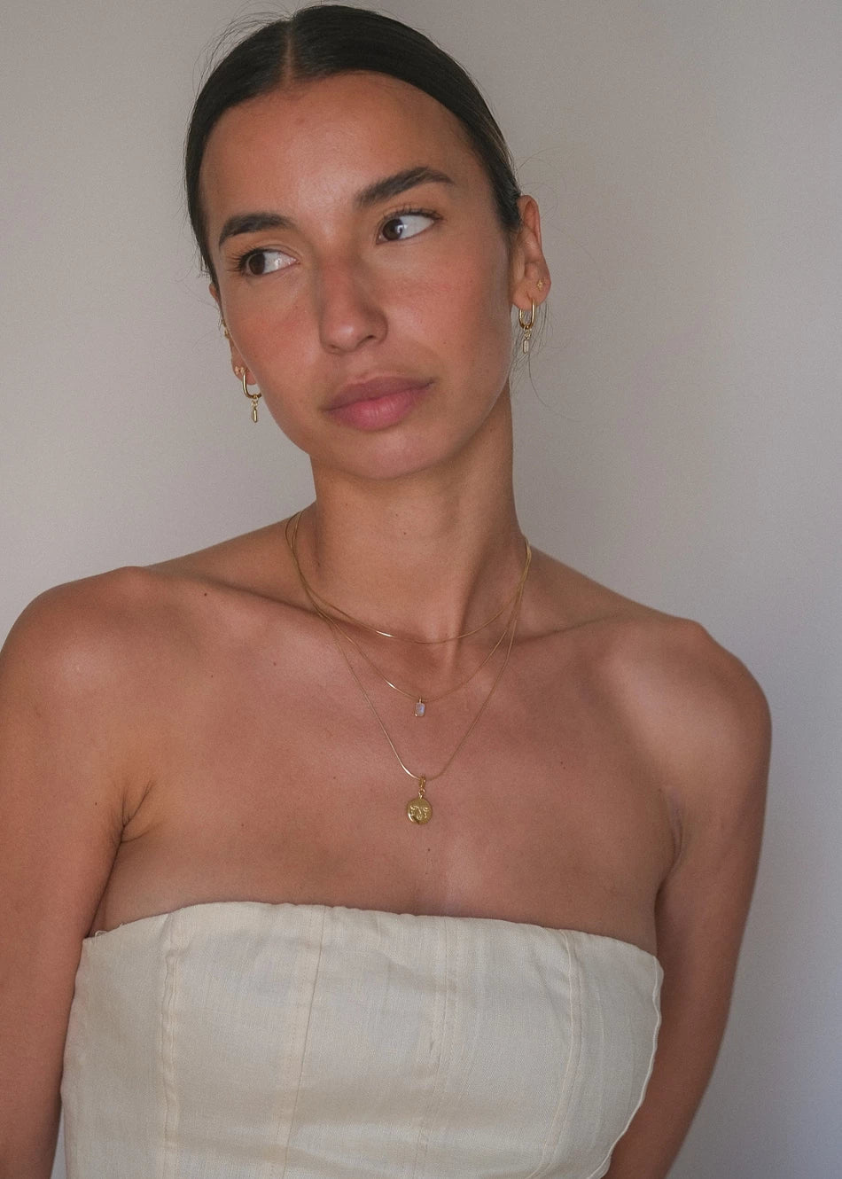 Pendientes Piedra Luna Flash Hoop